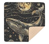 Surrealism Sea of Whales Large Non-Slip Baby Playmat for Floor Comfortable Padded Play Mat for Babies Infants Toddlers, 50'' x 50''