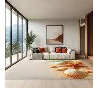 Surrealism Shells & Starfish Area Rug 80x150 cm Non-Slip Washable Carpet for Living Room Bedroom Kitchen Hallway Office & Dining Room Decorative Floor Mat