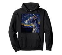 Surrealism Starry Night Italian Greyhound dog Pullover Hoodie