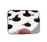 Surrealist Background, red, White, and Black Colors Laptop Sleeve Shockproof Case Slim, Lightweight, Portable Protective Travel Carrying for 12 inch