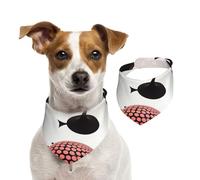 Surrealist Background, red, White, and Black Colors Pet Scarf Dog Bandanas Spring Summer Soft Cotton Puppy Scarfs Adjustable Accessories for Small Medium Large Girl Boy Pup Small