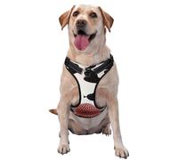 Surrealist Background, red, White, and Black Colors Premium Dog Harness for Small, Medium, and Large Dogs - Durable, No Pull with Reflective Straps and Quick Release BucklesMedium