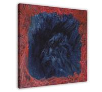 Surrealistic Distortion Psychology, Dark Universe Art Canvas Poster Wall Art Decor Print Picture Paintings for Living Room Bedroom Decoration 12x12inch(30x30cm)