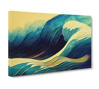 Surrealistic Ocean Wave Vol.7 Canvas Print | Gallery Wrapped 30mm Frame Wall Art | 30x20 inches | Ready to Hang | Abstract Seascape Picture | Living Room Bedroom Lounge Office