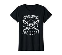 Surrender The Booty Pirate Booty Funny Skull Humor Design Value Graphic T-Shirt
