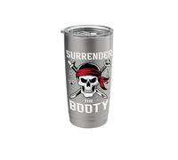 Surrender The Booty Pirate Stainless Steel Insulated Tumbler
