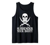 Surrender Your Booty Funny Pirate Costume Sea Boat Captain Tank Top