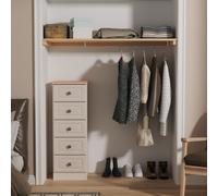 Surrey 5 Drawer Bedside Cabinet (Ready Assembled) Ready Assembled 2 U Taupe Medium