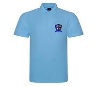 Surrey County Embroidered Mens Polo Shirt Cricket Sport Your County Embroidery (UK, Alpha, L, Regular, Regular, Sky)