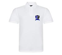 Surrey County Embroidered Mens Polo Shirt Cricket Sport Your County Embroidery (UK, Alpha, L, Regular, Regular, White)
