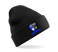 Surrey County Mens Embroidered Beanie Hat, Bob Hat Cricket Sport Your County Embroidery (Black)