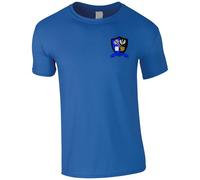 Surrey County Shield Embroidered Men's T-Shirt - Mens T Shirt Your County Embroidery (UK, Alpha, M, Regular, Regular, Royal)