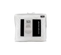 Surrey Down Luxury Quilted Waterproof Mattress Protector In White White Single Fitted