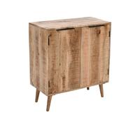 Surrey Drinks Cabinet / Sideboard - Solid Mango Wood - L40 x W80 x H90 cm Indian Hub Brown One Size