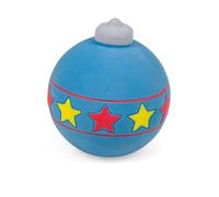Surrey Feed Latex Dog Ball - Christmas Bauble Design BLUE - Suitable for all dogs