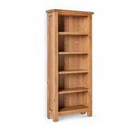 Surrey Oak 5 Tier Narrow Bookcase - By Roseland Furniture