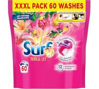 Surrff TropicalLily Laundry Detergent Capsules, Natural Essential Oils, Joy-Infused Fragrance, 60 Washes (Pack of 2)