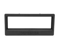 Surround Radio Contour for Land Rover Defender TD5 - OEM Style Dashboard Cover with Defender Logo - High Quality 3D Printing (Black) - Compatible with FHF000070PMA