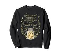 Surround Yourself Light Floral Flowers Summer Nights Firefly Sweatshirt