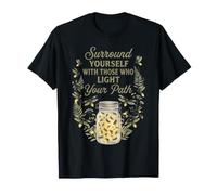 Surround Yourself Light Floral Flowers Summer Nights Firefly T-Shirt