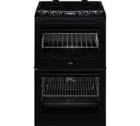 AEG CCX1530ACB 55cm Ceramic Double Oven Freestanding Cooker