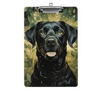 Surrounded by Green Splash Circle Clipboard 8.5×12.5 Inch Acrylic Clip Board with Metal Clip A4 Letter Size Decorative Clipboard Cute Hanging Clipboards for Office, Teacher, Nurse, Doctor,