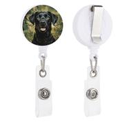 Surrounded by Green Splash Circle Retractable Badge Reel - Personalized ID Name Badge Holder with Lanyard Cute Badges Reel Holder Round Nurse Doctor Name Tag Badges Clip for Work