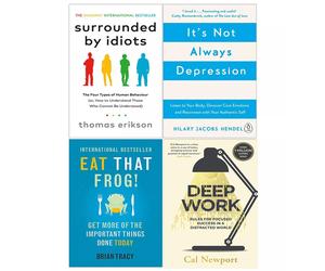 Surrounded by Idiots, Deep Work,its Not Always Depression 4 Books Collection Set