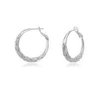 Surrounded Forest Gold Hoop Earrings for Women Thick Twisted Hoop Earrings Lightweight Weave Design Gold Earring, Stainless Steel, No Gemstone