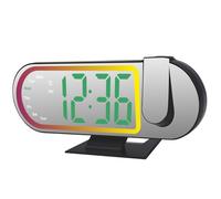 Surrounding Light Alarm Clock Clear Wall Projection Multiple Color Preferences Temperature Display Compact ABS Build Multifunctional LED Clock for Home /