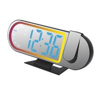Surrounding Light Alarm Clock Clear Wall Projection Multiple Color Preferences Temperature Display Compact ABS Build Multifunctional LED Clock for Home /