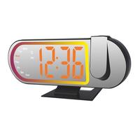 Surrounding Light Alarm Clock Clear Wall Projection Multiple Color Preferences Temperature Display Compact ABS Build Multifunctional LED Clock for Home /