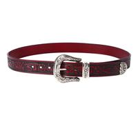 Surrycee Extra Long(105-150CM) Western Genuine Belts for Women Men Cowboy Cowgirl Floral Engraved Leather Belt Strap Vintage Embossed Buckle, 35mm Wide,Coffee,150cm/waist:52"~54"