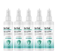 SurSol 5 Pack Of 250Ml Hand Sanitiser, Kills 99.99% Germs, Moisturising Formula With 4-Hour Protection