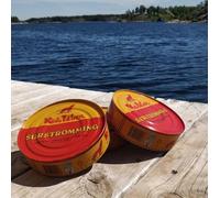 Surstromming Röda Ulven Red Wolf smelly fish Swedish fermented herrings for eating challenges | UK stock | chilled and insulated packaging sent on a next working day courier delivery