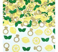 Sursurprise 200pcs Lemon Table Confetti Glitter for She Found Her Main Squeeze Lemon Bridal Shower Decorations Lemonade Hen Bachelorette Party Wedding Engagement Supplies