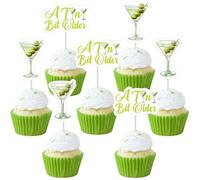 Sursurprise 36Pcs A Tini Bit Older Birthday Cupcake Toppers, Martini Cocktail Birthday Cupcake Picks Weenies and Tinies Decorations, A Tiny Bit Older Tini Bar Themed Bday Decor Supplies