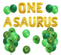 Sursurprise Dinosaur 1st Birthday Decorations, One A Saurus Balloons, Little Dinosaur First Birthday Party Supplies for 1 Year Old Boys