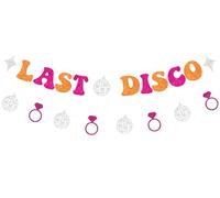 Sursurprise Last Disco Banner Kit, Last Disco Bachelorette Decorations, 60s 70s Retro Disco Boho Hen Party Supplies, Disco Cowgirl Bridal Shower Decor