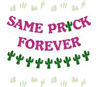 Sursurprise Mexican Hen Party Decorations, Glitter Same Prick Forever Banner Cactus Garland, Mexican Final Fiesta Funny Bridal Shower Bachelorette Party Supplies