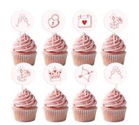Sursurprise She Found Her Perfect Match Bachelorette Decorations, 24PCS Match Themed Cupcake Toppers for Bachelorette Bridal Shower Decorations Engagement Wedding Party Supplies