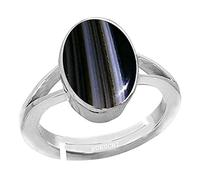 Suruchi Gems & Jewels Sulemani Hakik 925 Sterling Silver Astrology Certificate Adjustable Ring 7.5ct Astrological Certificate to Hallmark Astrological Gemstone for Women