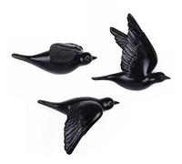 suruim Bird Wall Sculptures Set of 3-3D Wall Art Decor for Living Room, Home Decor Modern GoldEN Wall Decor & Bird Gallery Wall Art (Black)