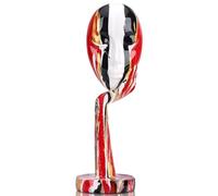 suruim Simple Creative Colorful Female Face Art Statue Thinker Lady Sculpture Abstract Character Crafts Ornament Home Office Bedroom Decoration (Large-1 15.3in)