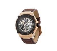 SURVAN WatchDesigner Men's Automatic Mechanical Watch Leather Strap Skeleton Watch Multi-Function Dial Waterproof…