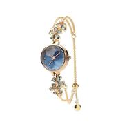 SURVAN WatchDesigner Watches for Women Japanese Movement Quartz Ladies Fashion Dress Bracelet Wrist Watch Round Dial Brass Strap with Diamonds Women Watch (Ice Blue)