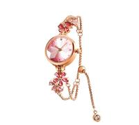 SURVAN WatchDesigner Women's Watch Movement Quart Ladies Bracelet Wrist Watch Round Dial Brass Strap with Diamonds Women Watch(Pink Color)