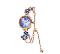 SURVAN WatchDesigner Women's Watch Movement Quart Ladies Bracelet Wrist Watch Round Dial Brass Strap with Diamonds Women Watch(Blue Color)