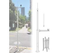 Surveillance Camera Pole with Solar Mounting Bracket and Lightning Rod | Detachable Surveillance Camera Pole with Solar Mount, Ideal for Enhancing Street Light Security and Monitoring Outdoor Areas