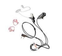 Surveillance Covert Air Acoustic Tube Walkie Talkie Earpiece Headset with Earmold and Palm PTT Microphone for Kenwood Baofeng Mitex 2 Pin Two Way Radio